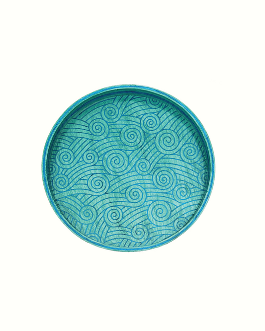 Green Waves Tray