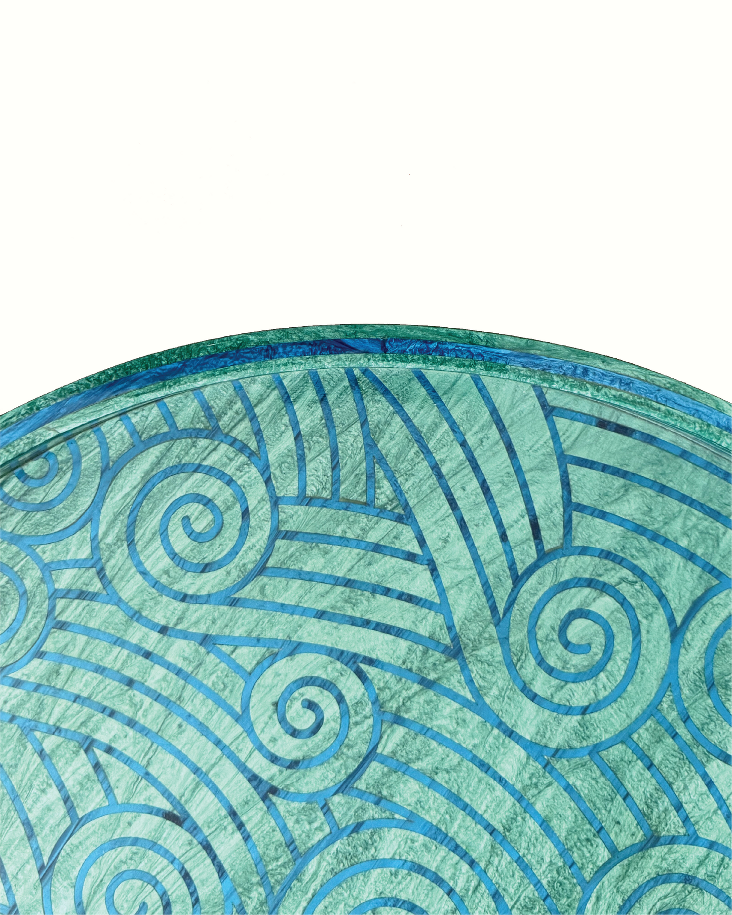 Green Waves Tray