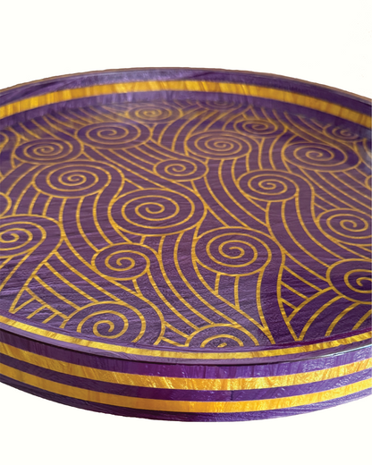 Purple Waves Tray