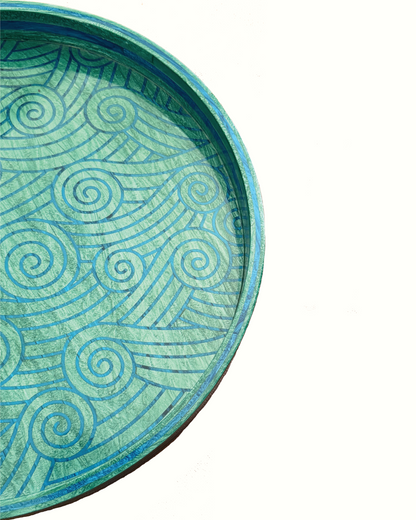 Green Waves Tray